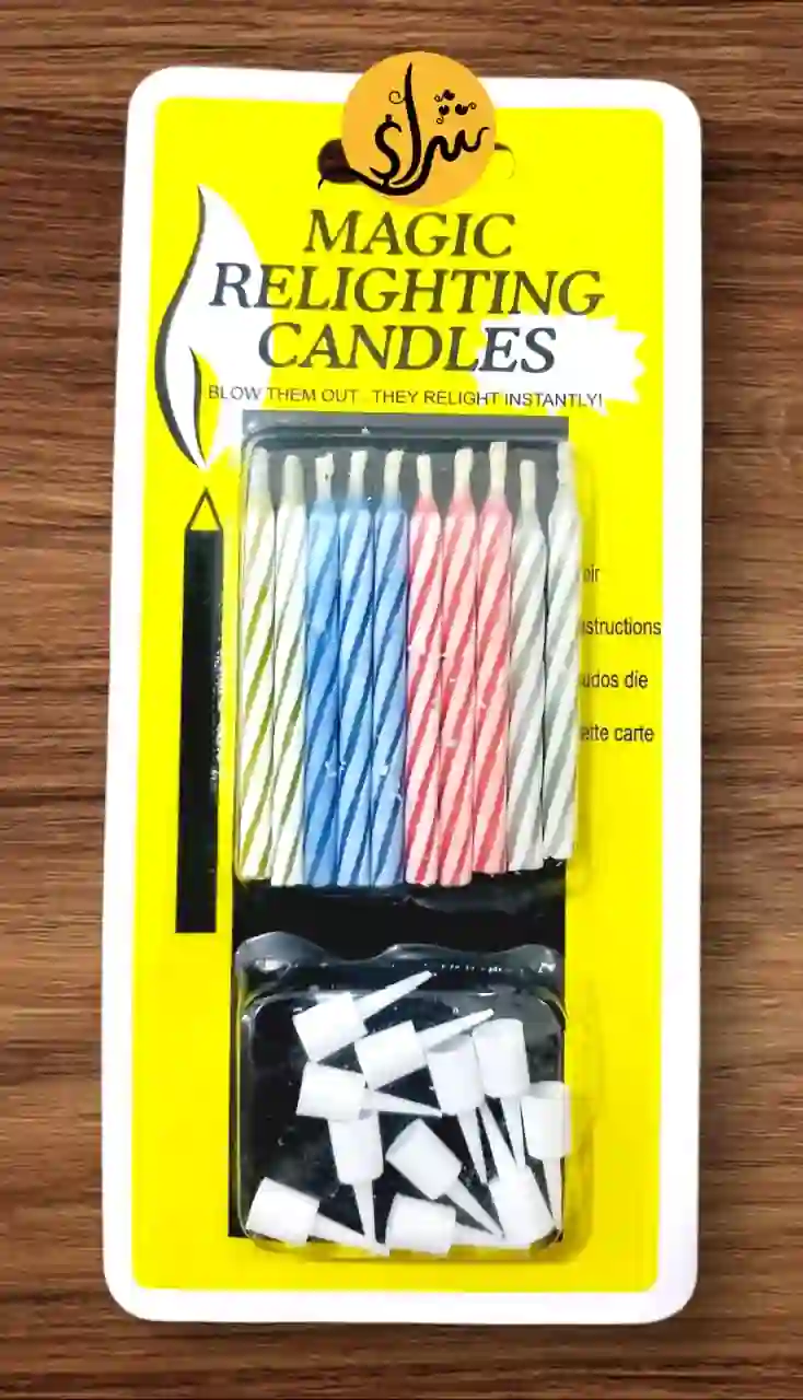 شمع عيد ميلاد سحري 10 قطع